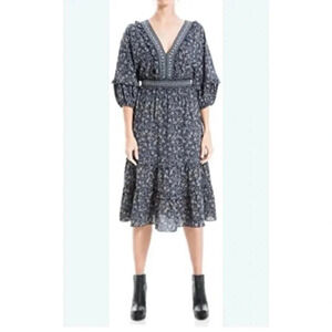 Max Studio Women's Tiered Bubble Crepe Dress newwithout tags